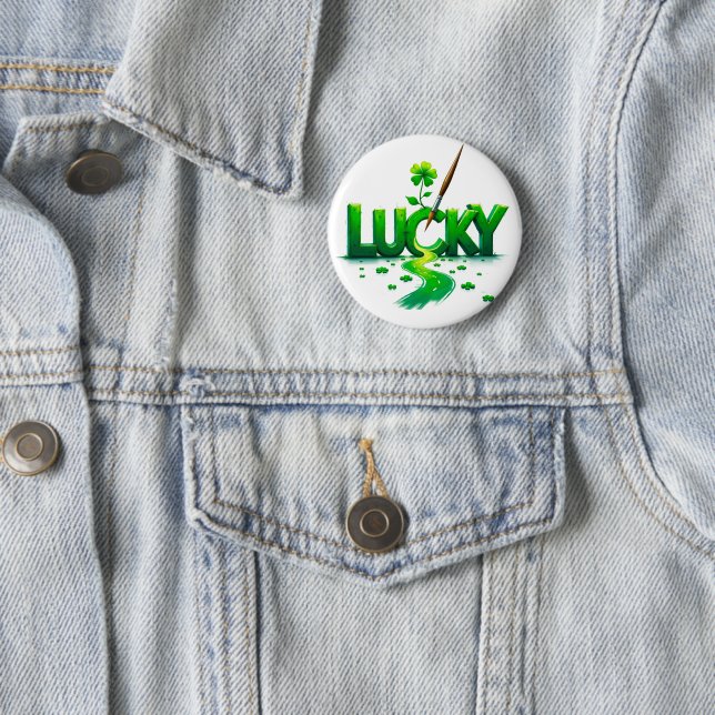 Lucky Clover Design for St. Patrick's Day Button (In Situ)