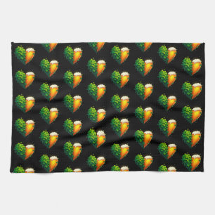 Lucky Clover Design for St. Patrick's Day Kitchen Towel