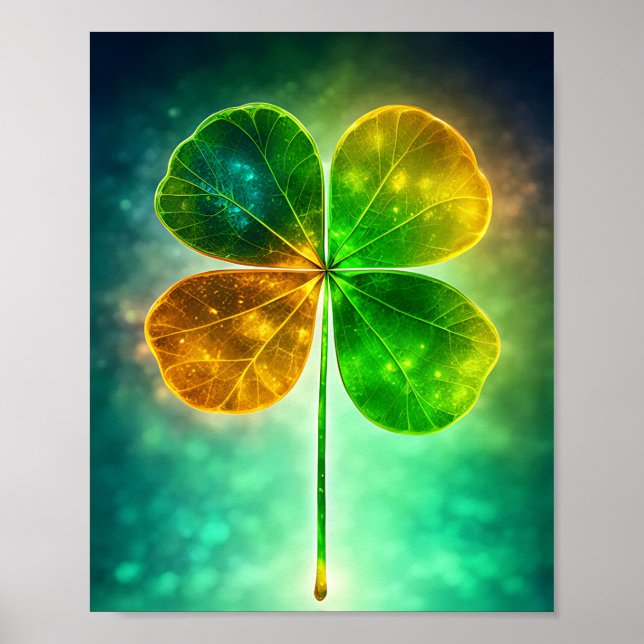 Lucky Clover Design for St. Patrick's Day Poster (Front)