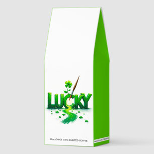 Lucky Clover Design for St. Patrick's Day Roasted Coffee