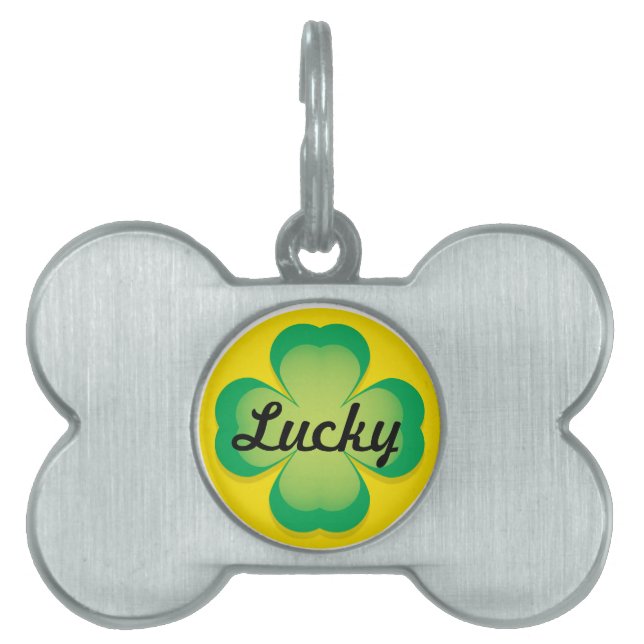 Lucky Clover Dog Tag (Front)