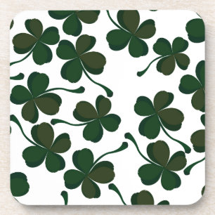 lucky clover drink coaster