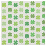 Lucky Clover Fabric White With Green Shamrocks