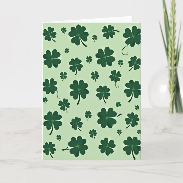 Lucky Clover Field Happy Card (Front)