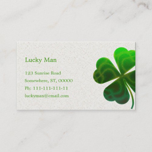 Lucky Clover  Floral Business Card