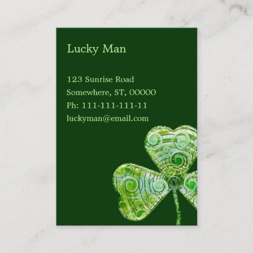 Lucky Clover  Floral Business Card