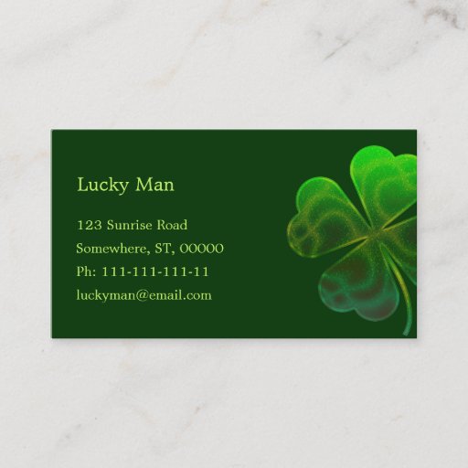 Customizable Lucky Business Card