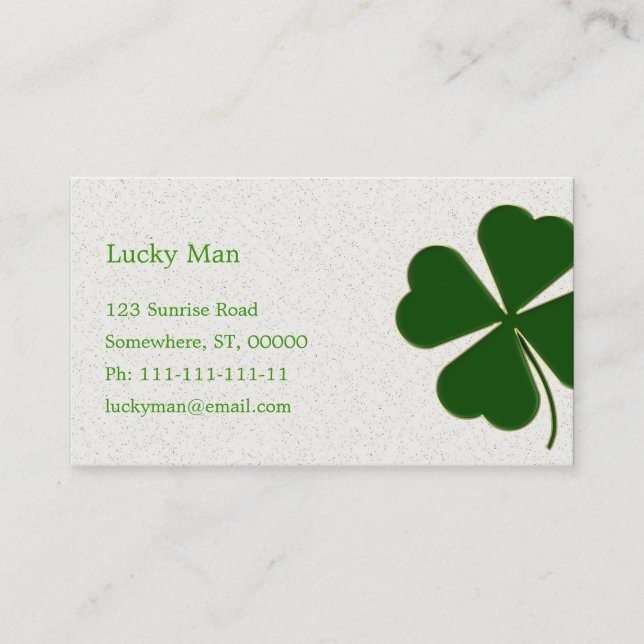 Lucky Clover | Floral Business Card (Front)