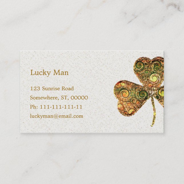 Lucky Clover | Floral Business Card (Front)