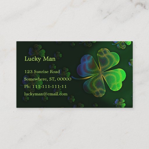 Customizable Lucky Business Card