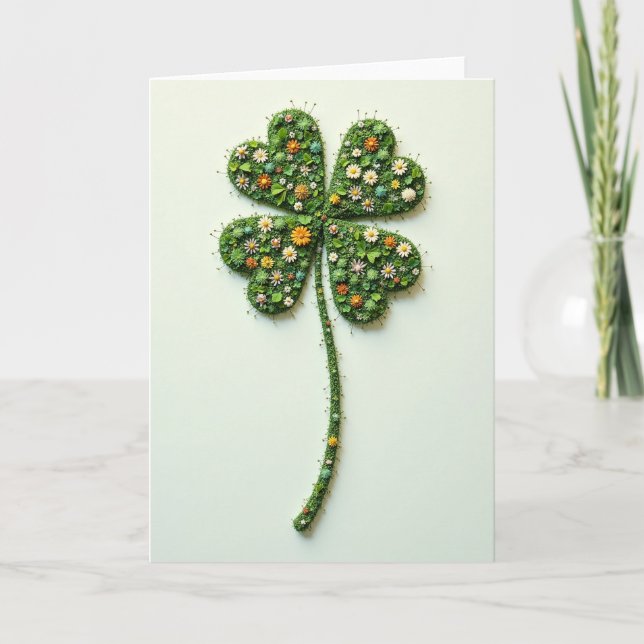 Lucky Clover Garden Art Card (Front)
