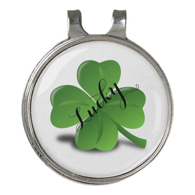 Lucky Clover Golf Hat Clip (Front)
