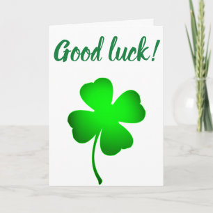 Lucky clover good luck card