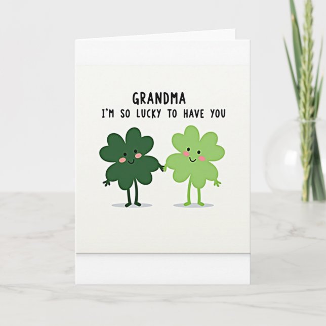 Lucky Clover Grandma Card (Front)