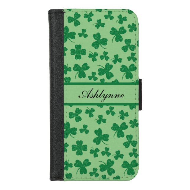 Lucky Clover Green Personalized iPhone/iPad case (Front)