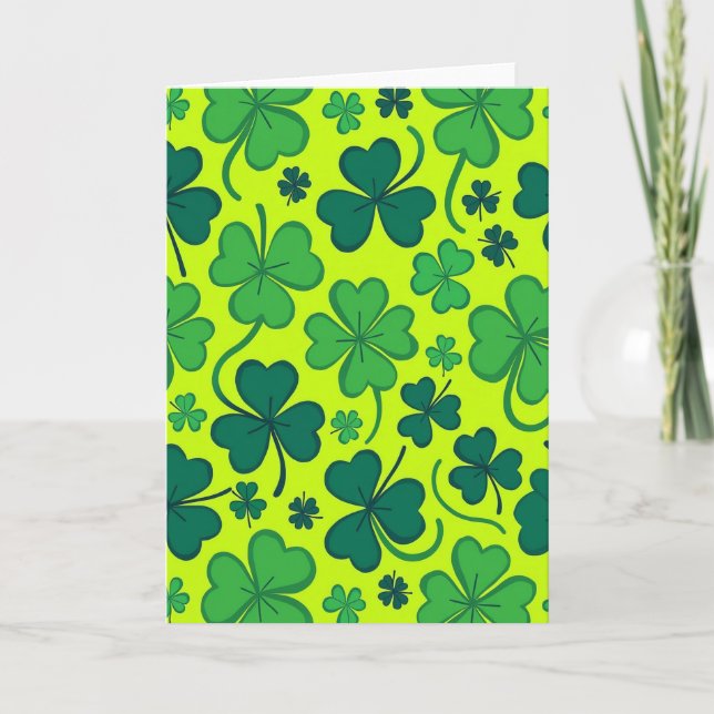 Lucky Clover Greens Happy Card (Front)