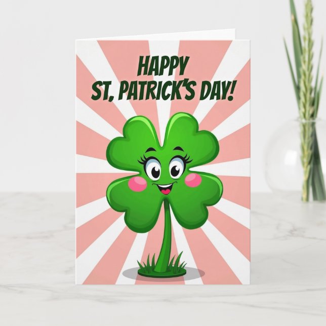 Lucky Clover Happy Day Card (Front)