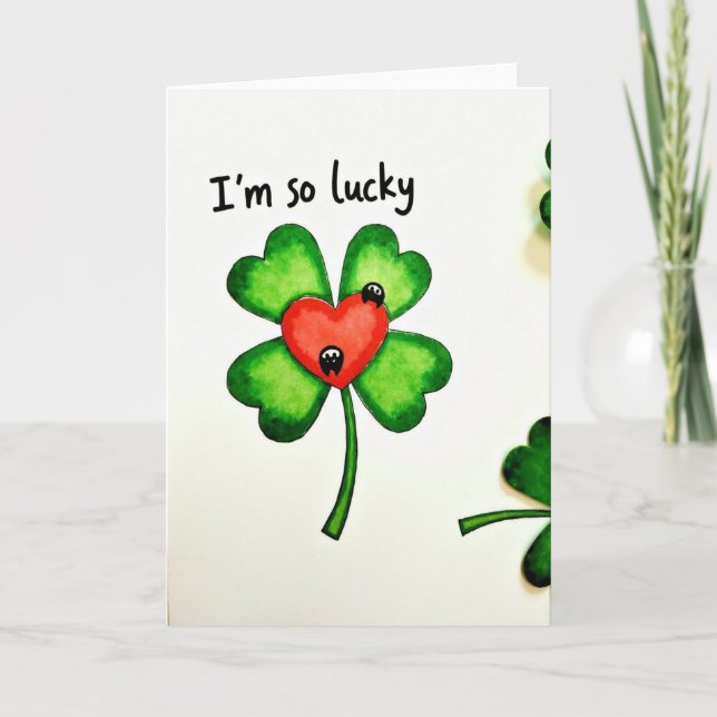 Lucky Clover Heartfelt Card (Front)