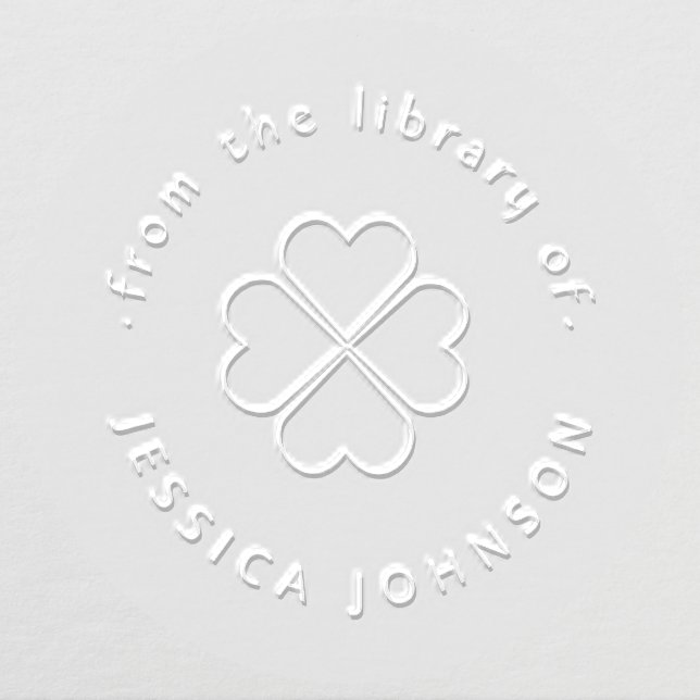 Lucky Clover Hearts Elegant From The Library Of Embosser (Design)