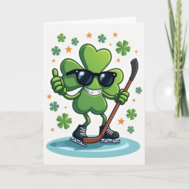 Lucky Clover Hockey Star Card (Front)