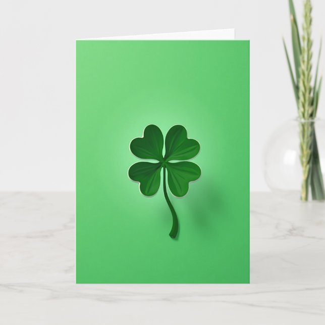 Lucky Clover Kraft Paper Look Card (Front)