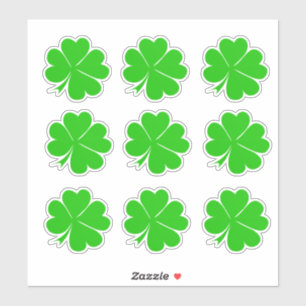 Lucky Clover Leaf & Shamrock / Irish St. Patrick Sticker