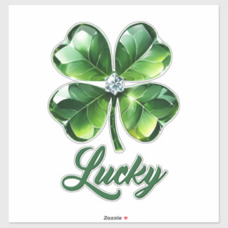 Lucky Clover leaves  Sticker