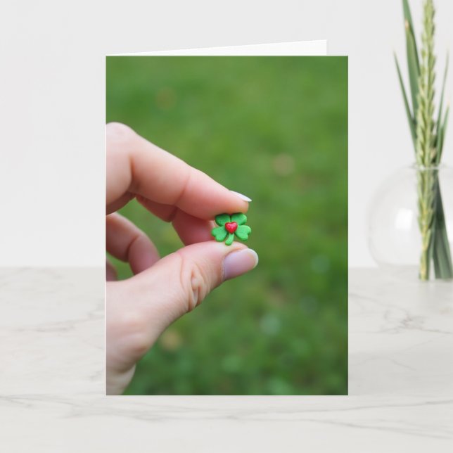 Lucky Clover Love Card (Front)