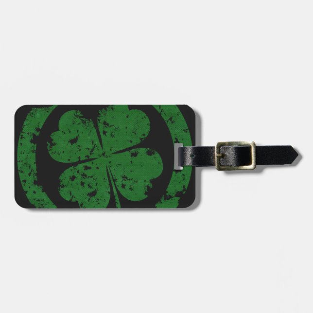 Lucky Clover Luggage Tag (Front Horizontal)