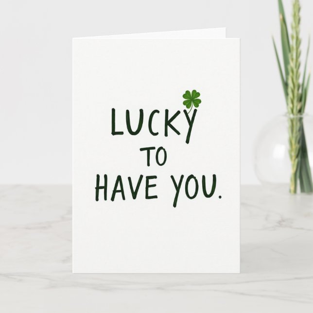 Lucky Clover Message Card (Front)