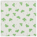 Lucky Clover on White Fabric