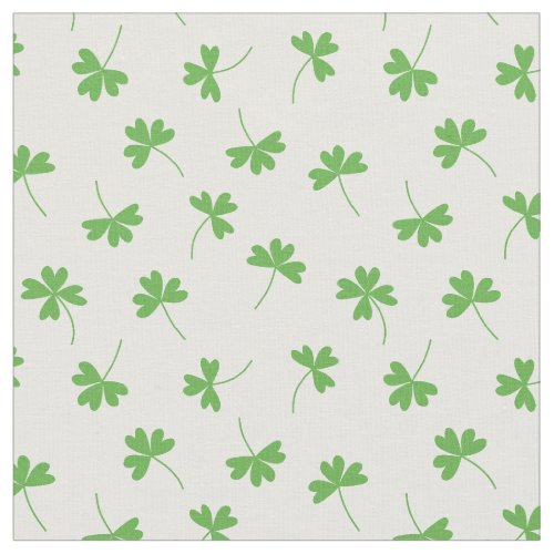 Lucky Clover on White Fabric