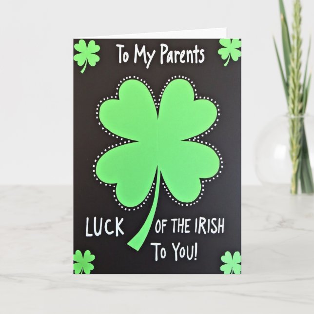 Lucky Clover Parents Card (Front)