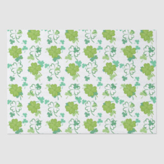 Lucky Clover Pattern - Green Shamrock Tissue Paper