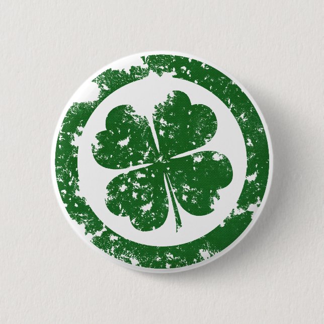 Lucky Clover Pinback Button (Front)