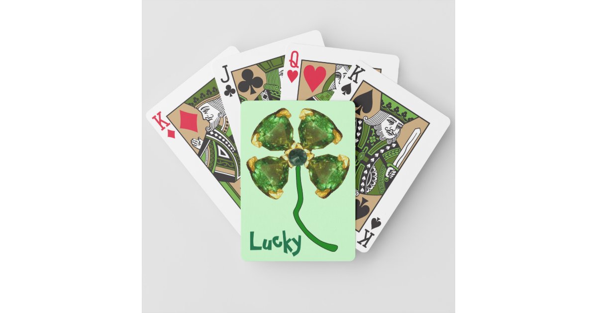 Lucky Clover Playing Cards Zazzle