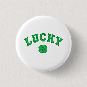 Lucky Clover Saint Patricks Day Button