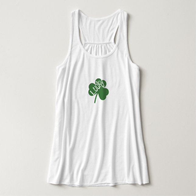 Lucky clover Saint Patrick's   Sweatshirt Tank Top (Design Front)