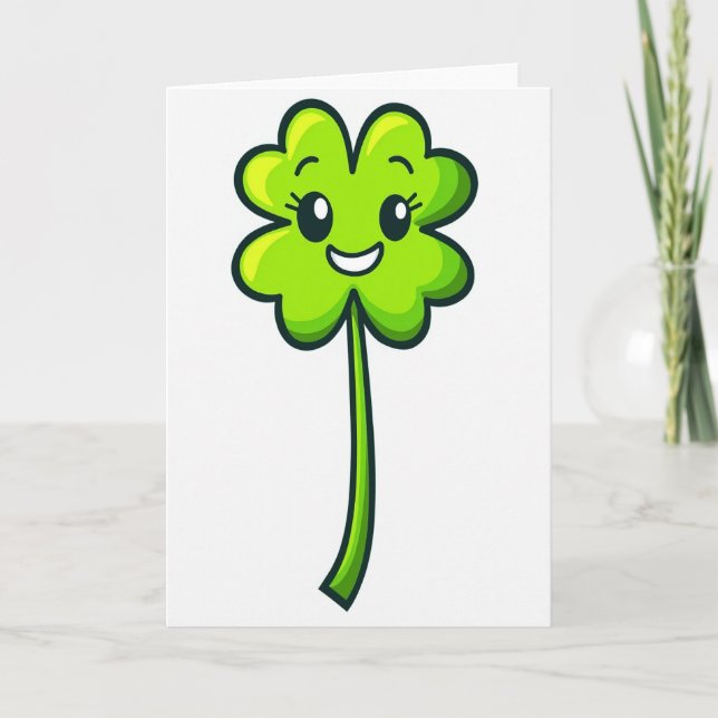 Lucky Clover Smile Card (Front)