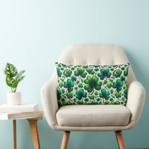Lucky Clover St. Patrick’s Day Throw Pillow