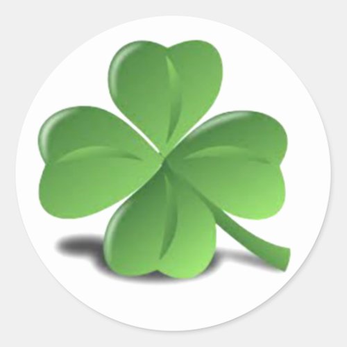 Lucky Clover St Patricks Day Classic Round Sticker