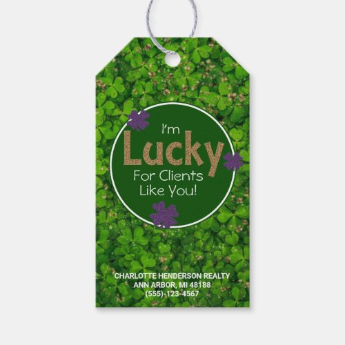 Lucky Clover St Patricks Day Client Pop By Gift Tags