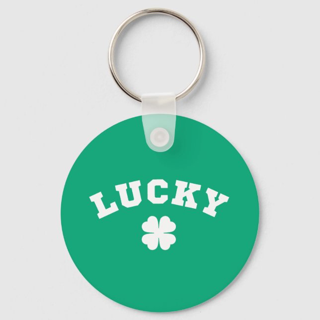 Lucky Clover St. Patricks Day Keychain (Front)