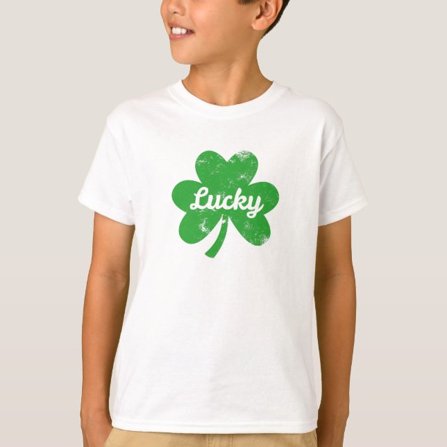 Lucky Clover St Patrick's Day T-Shirt (Front)