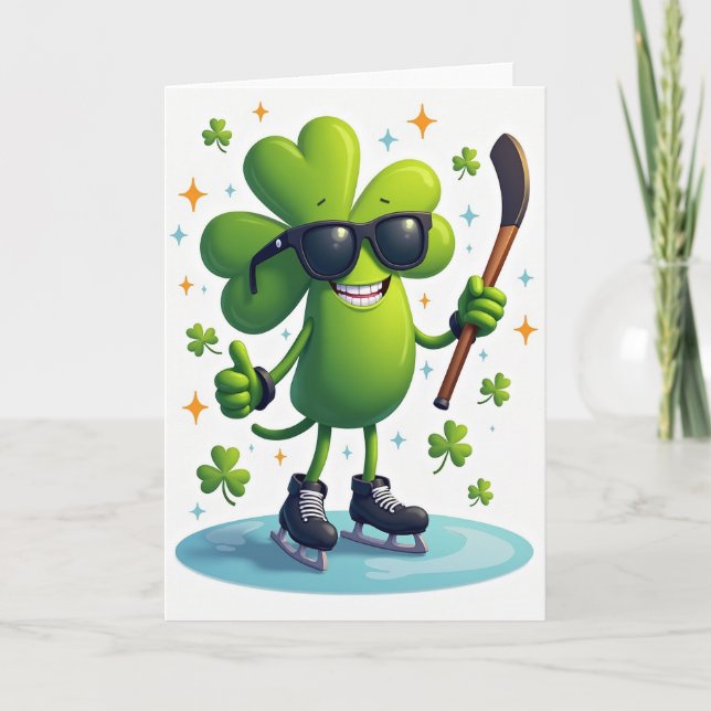 Lucky Clover Star Pattern Card (Front)