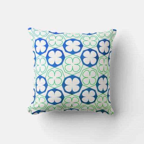 Lucky Clover Throw Pillow