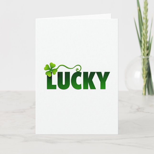 Lucky Clover Vine Card (Front)