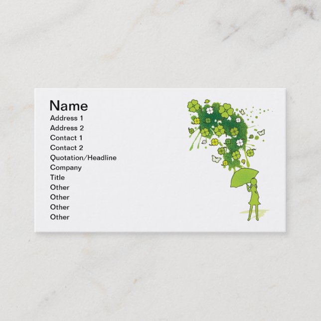 Lucky_Clovers Business Card (Front)