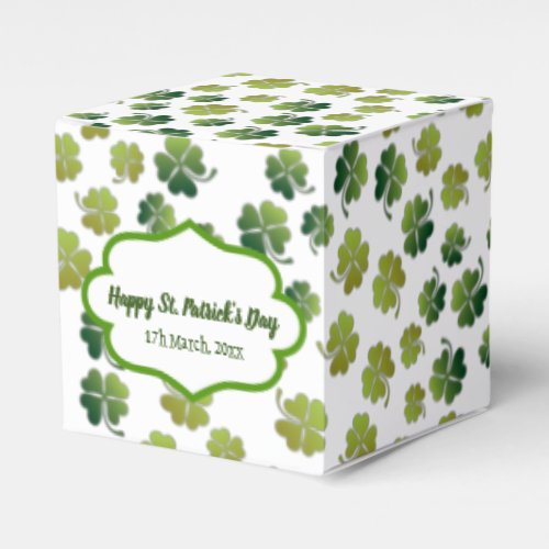 Lucky clovers for Saint Patricks Day Favor Boxes