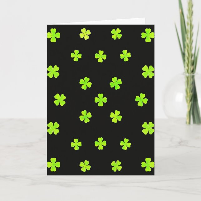 Lucky Clovers Glowing Green Card (Front)